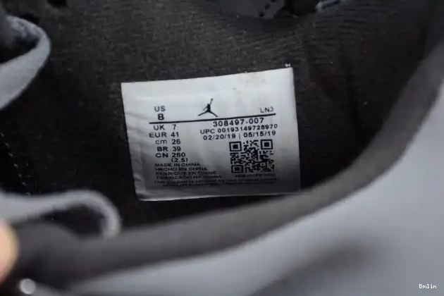 Bmlin 308497-007 (2019) Jordan 4 Air Grey Retro Cool 0604